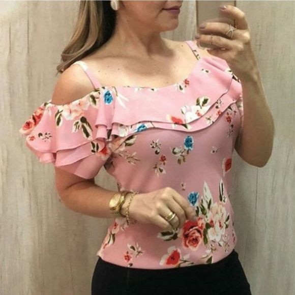 Casual Off the Shoulder Blouse - Picture 1 of 3